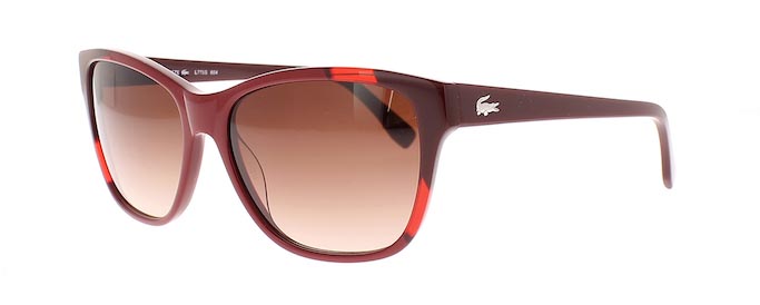 Lunette de soleil rouge Lacoste