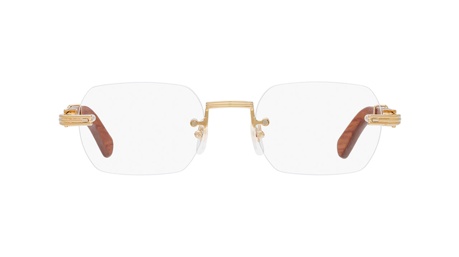 Paire de lunettes de vue Cartier Ct0377o couleur havane or - Doyle