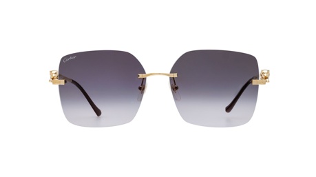 Paire de lunettes de soleil Cartier Ct0359s couleur or - Doyle
