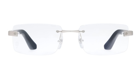 Paire de lunettes de vue Cartier Ct0513o couleur argent satin - Doyle