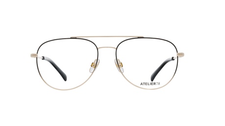 Paire de lunettes de vue Atelier-78 Jacob couleur noir or - Doyle
