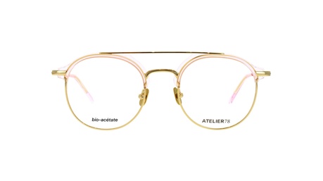 Paire de lunettes de vue Atelier-78 Finca couleur or rose - Doyle