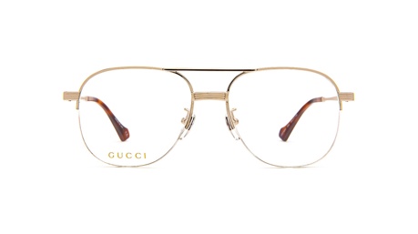 Paire de lunettes de vue Gucci Gg0745o couleur or - Doyle