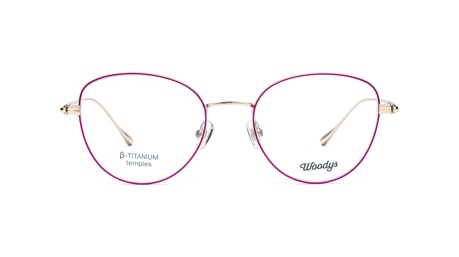 Paire de lunettes de vue Woodys Mau couleur rose - Doyle