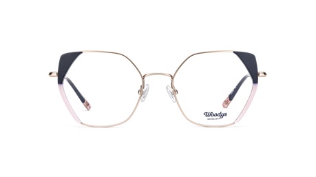 Paire de lunettes de vue Woodys Zebra couleur or rose - Doyle