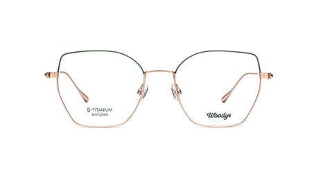 Paire de lunettes de vue Woodys Toucan couleur or rose - Doyle