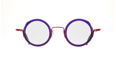 Paire de lunettes de vue Theo Carrot couleur mauve - Doyle