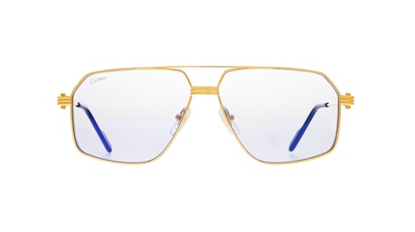 Paire de lunettes de soleil Cartier Ct0270s couleur or - Doyle
