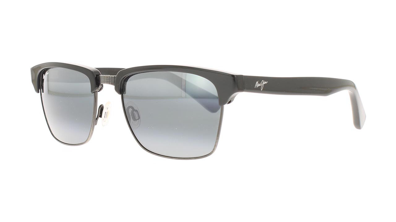 Paire de lunettes de soleil Maui-jim 257 couleur noir - Côté à angle - Doyle