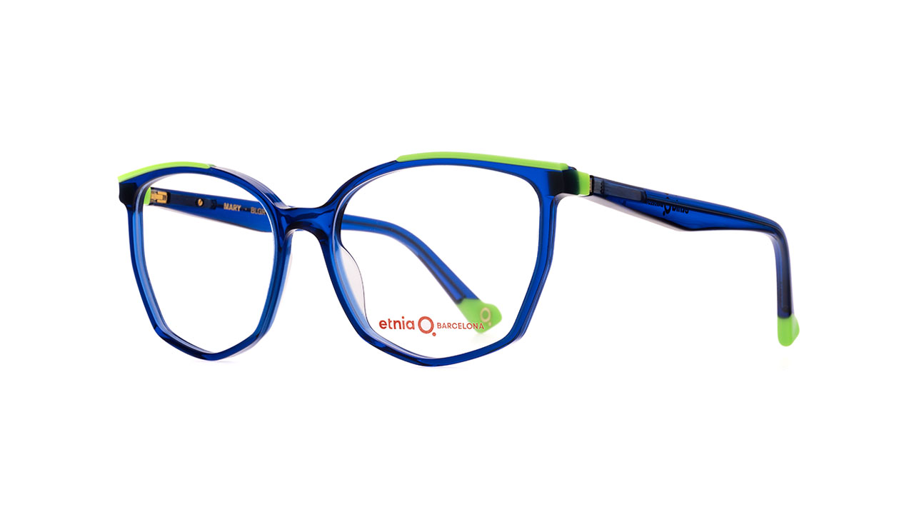 Paire de lunettes de vue Etnia-barcelona Mary couleur bleu - Côté à angle - Doyle