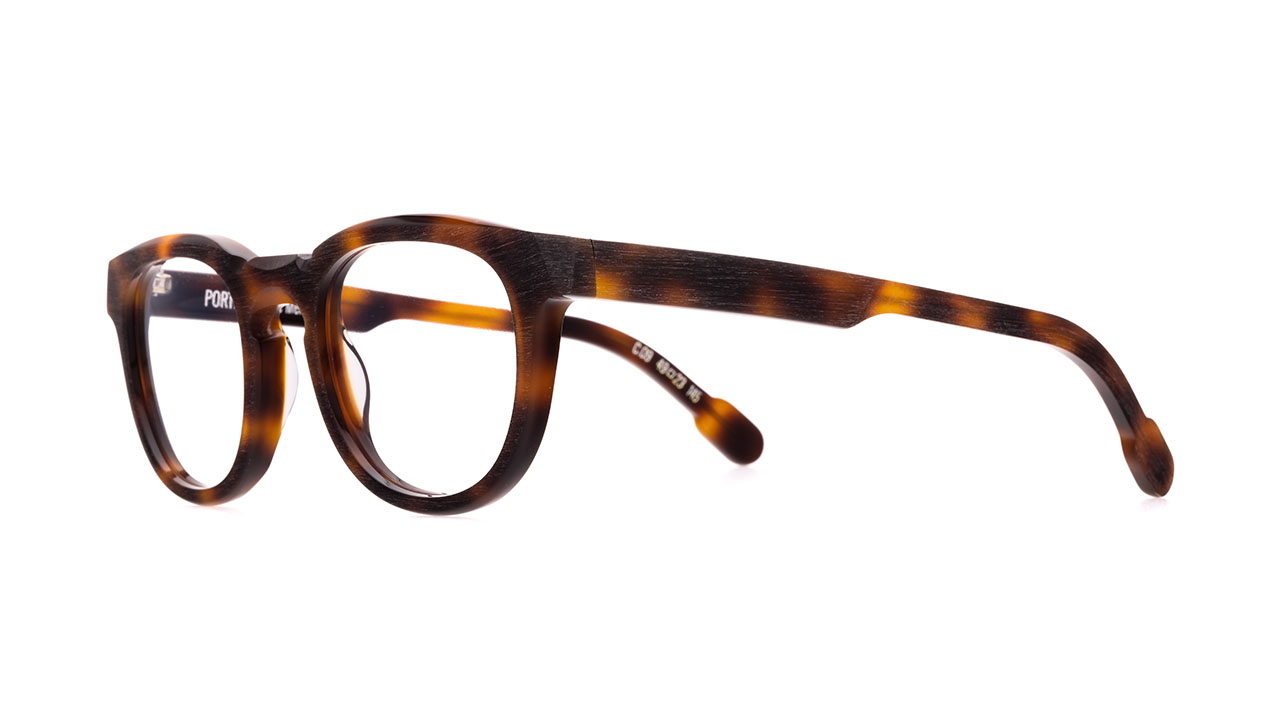 Paire de lunettes de vue Portrait The mentor couleur havane - Côté à angle - Doyle