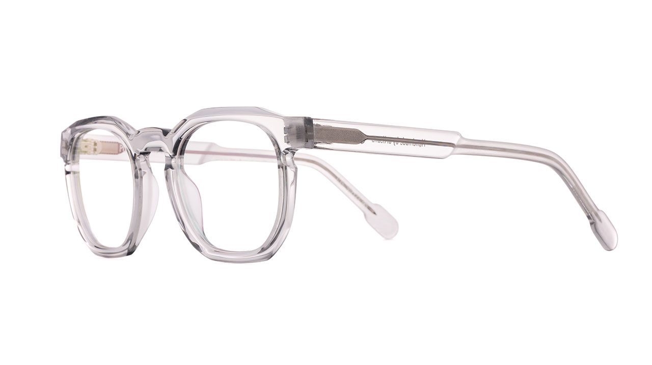Paire de lunettes de vue Portrait The designer couleur cristal - Côté à angle - Doyle