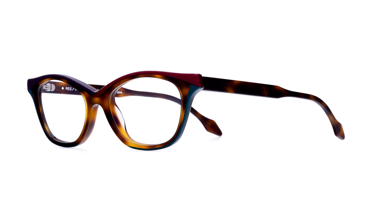 Paire de lunettes de vue Res-rei Basil couleur brun - Côté à angle - Doyle