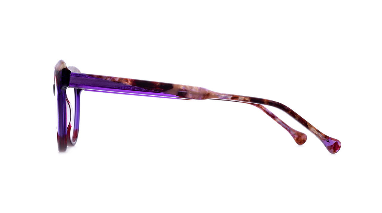 Paire de lunettes de vue Res-rei Facet couleur mauve - Côté droit - Doyle