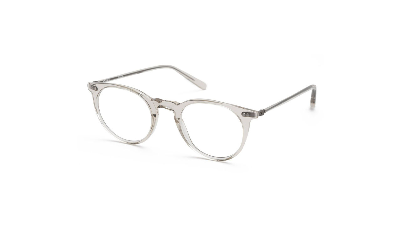 Paire de lunettes de vue Krewe Lisbon couleur cristal - Côté à angle - Doyle