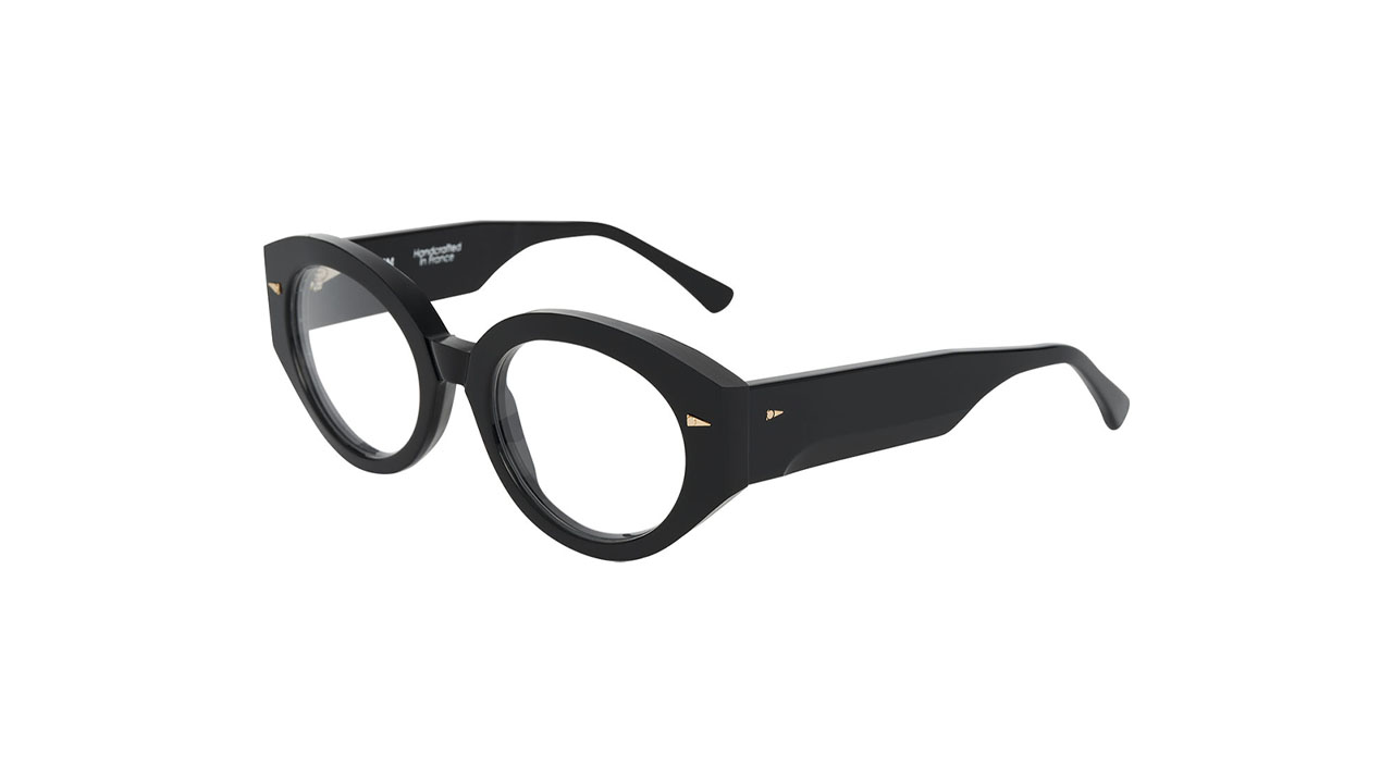Paire de lunettes de vue Ahlem Art deco couleur noir - Côté à angle - Doyle