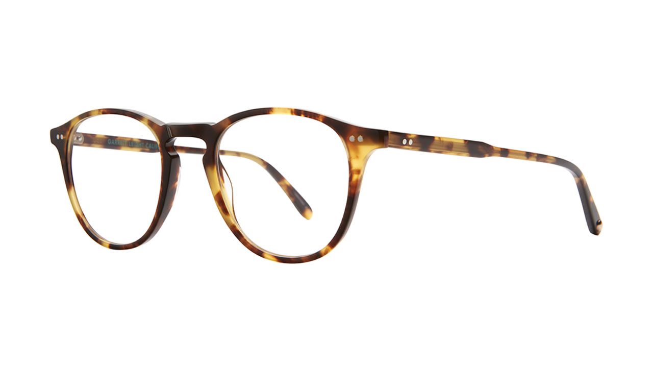 Paire de lunettes de vue Garrett-leight Hampton couleur brun - Côté à angle - Doyle