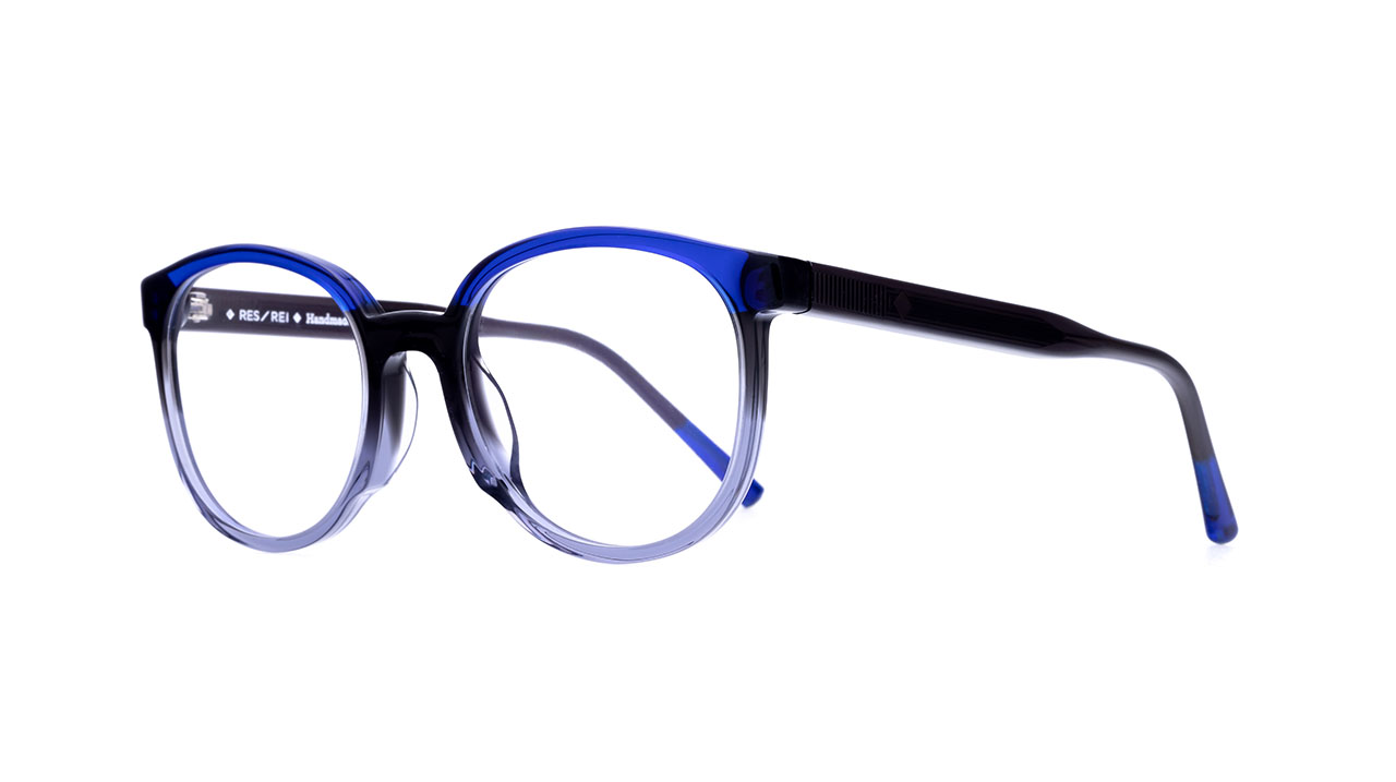 Paire de lunettes de vue Res-rei Biancospino couleur noir - Côté à angle - Doyle