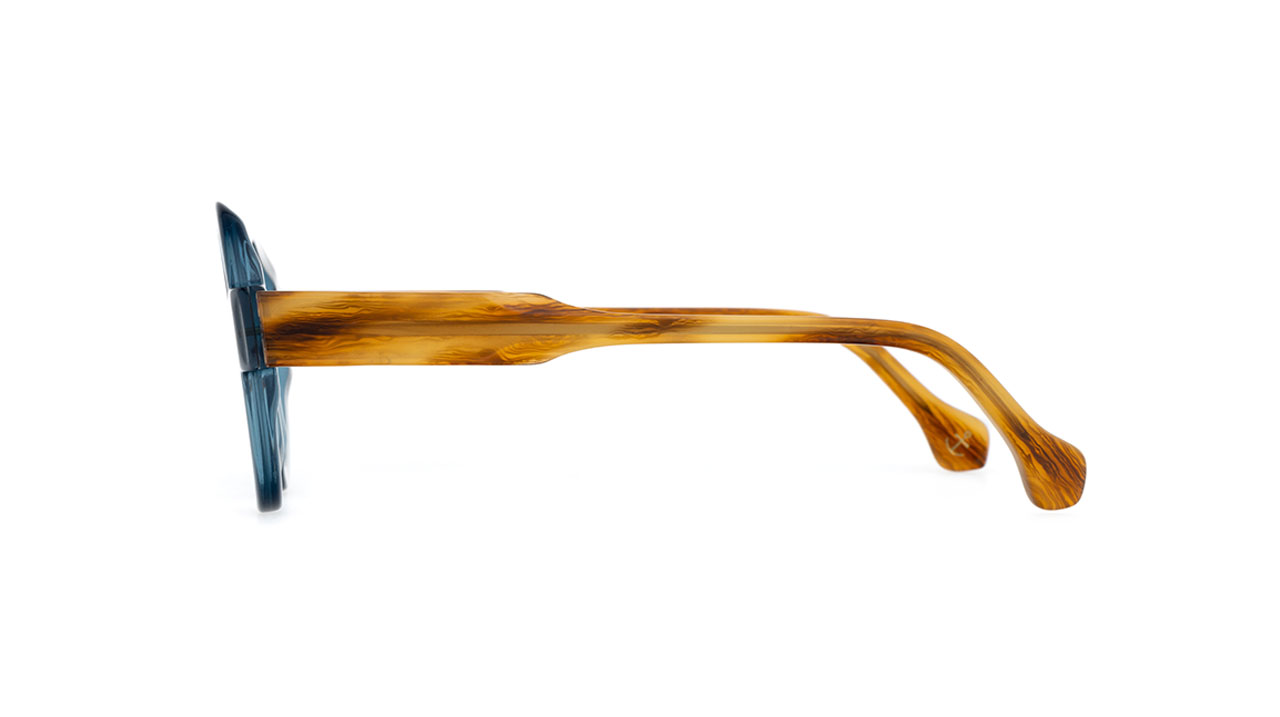 Paire de lunettes de vue La-brique-et-la-violette Corsaire couleur bleu - Côté droit - Doyle