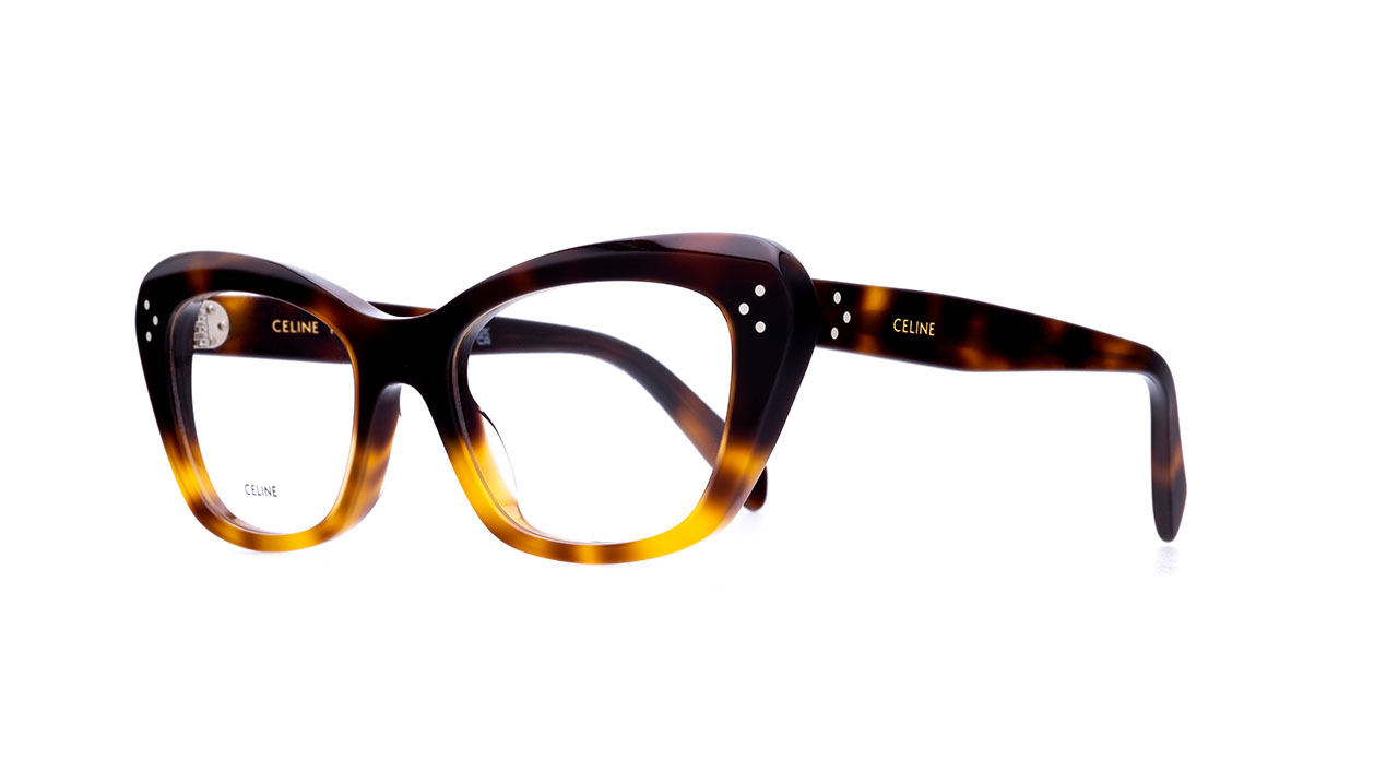 Paire de lunettes de vue Celine-paris Cl50112i couleur brun - Côté à angle - Doyle
