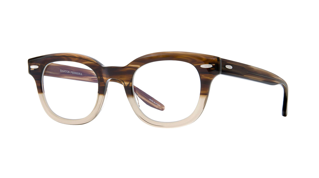 Paire de lunettes de vue Barton-perreira Norwell couleur brun - Côté à angle - Doyle