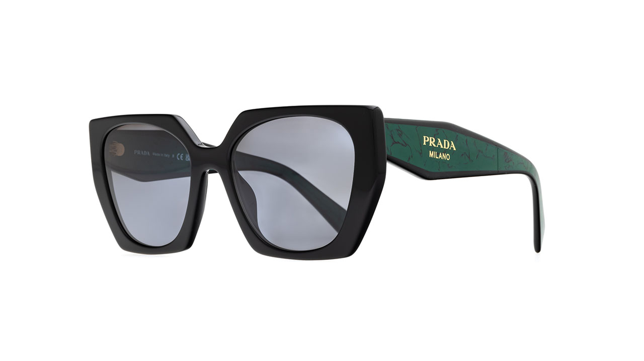 Paire de lunettes de soleil Prada Pr15w /s couleur noir - Côté à angle - Doyle