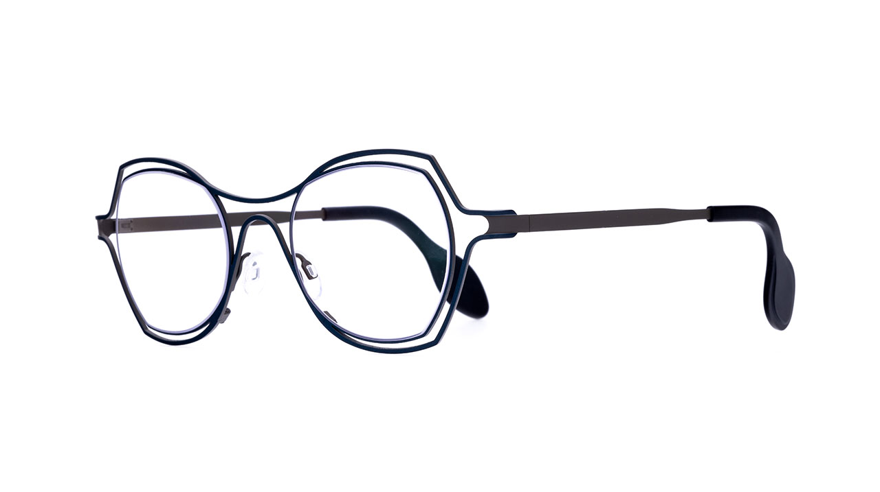 Paire de lunettes de vue Theo-eyewear Daytona couleur marine - Côté à angle - Doyle