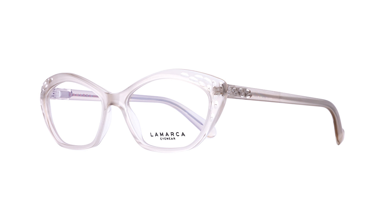 Paire de lunettes de vue Lamarca Ceselli 113 couleur blanc - Côté à angle - Doyle