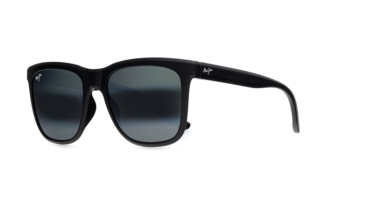 Paire de lunettes de soleil Maui-jim 602 couleur noir - Côté à angle - Doyle