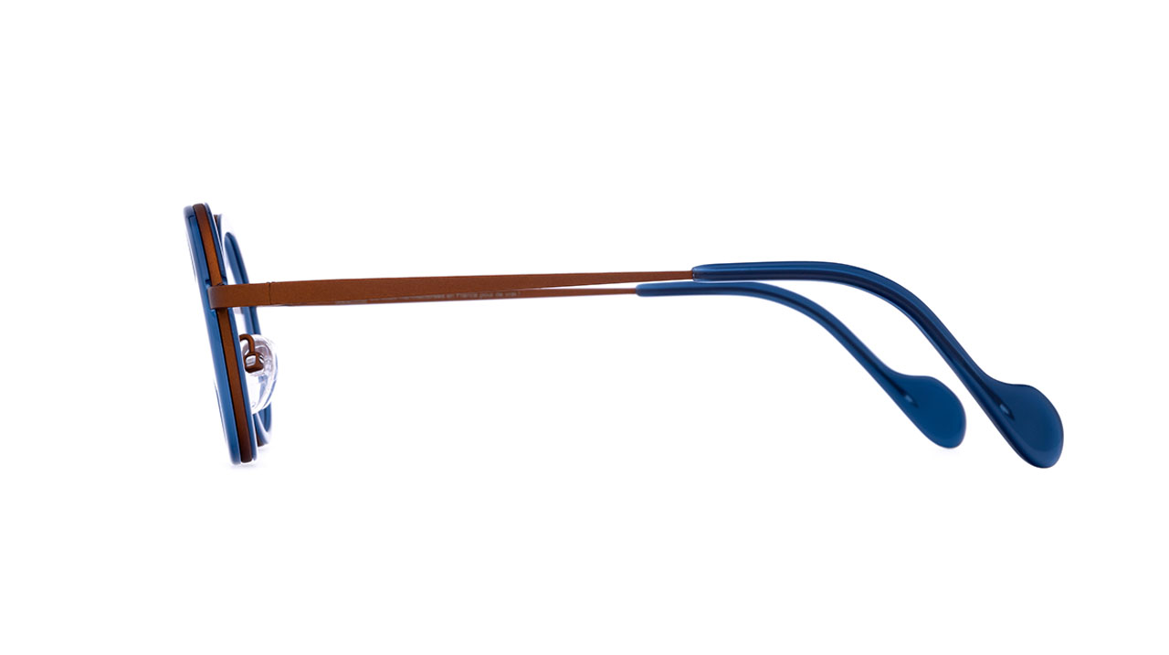 Paire de lunettes de vue Naoned Leoz couleur bleu - Côté droit - Doyle
