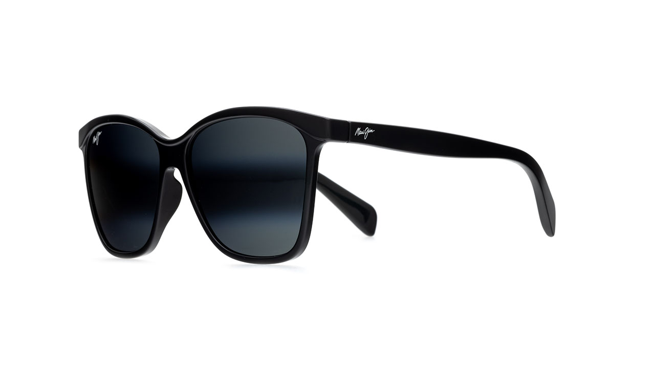 Paire de lunettes de soleil Maui-jim 601 couleur noir - Côté à angle - Doyle