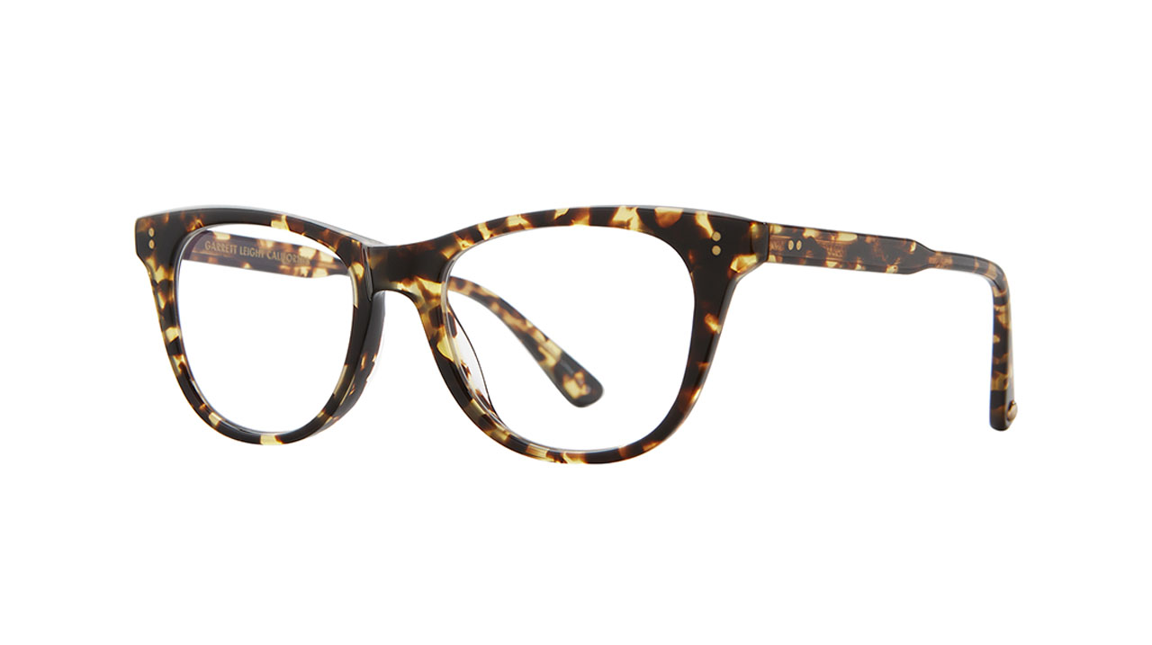 Paire de lunettes de vue Garrett-leight Tia jane couleur brun - Côté à angle - Doyle