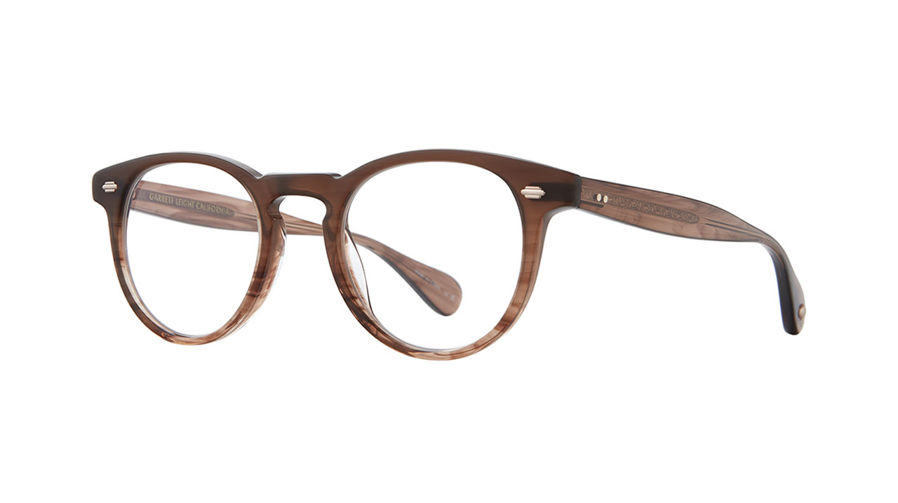 Paire de lunettes de vue Garrett-leight Hercules couleur brun - Côté à angle - Doyle