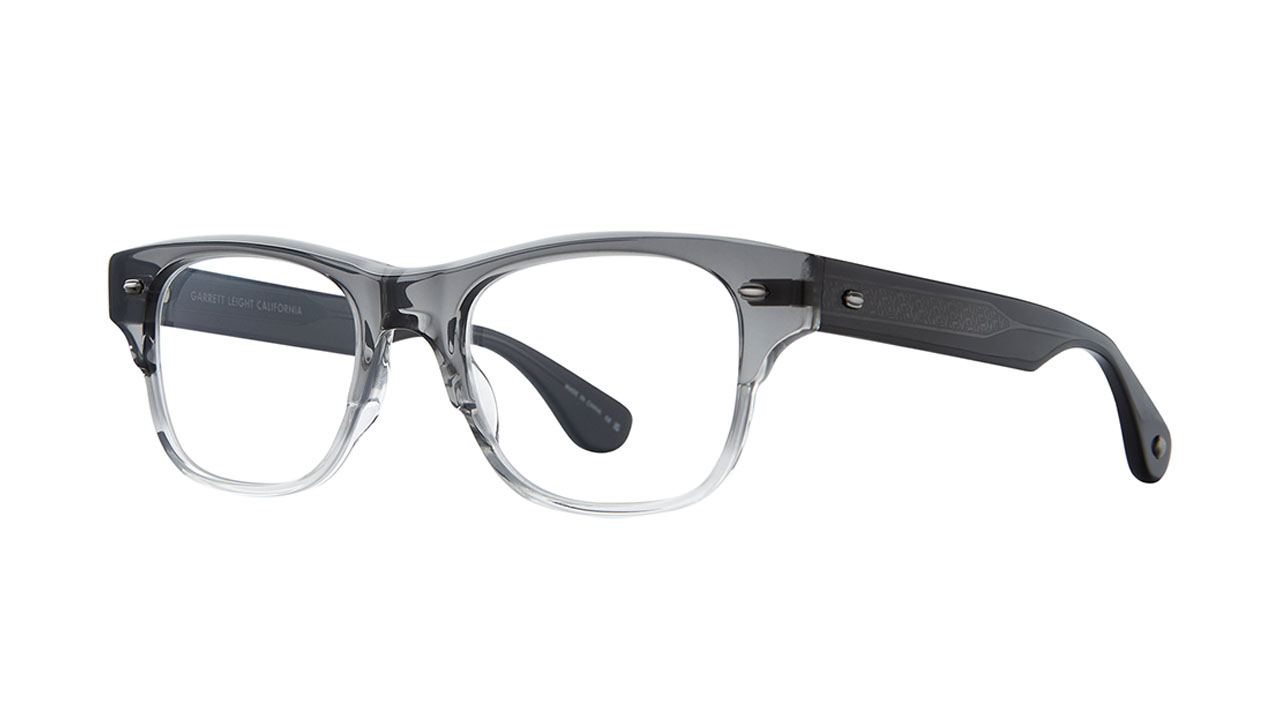 Paire de lunettes de vue Garrett-leight Rodriguez couleur gris - Côté à angle - Doyle