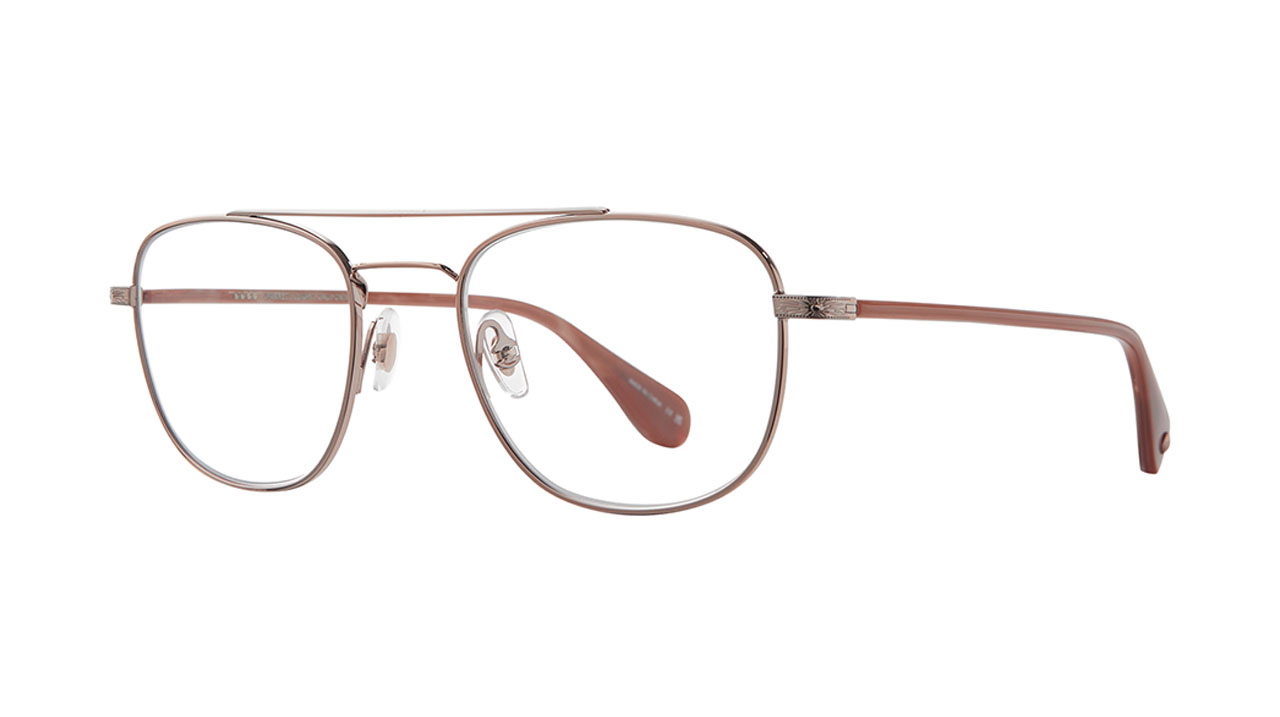 Paire de lunettes de vue Garrett-leight Club house ii couleur bronze - Côté à angle - Doyle