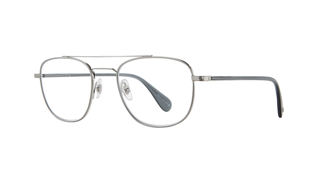 Paire de lunettes de vue Garrett-leight Club house ii couleur gris - Côté à angle - Doyle