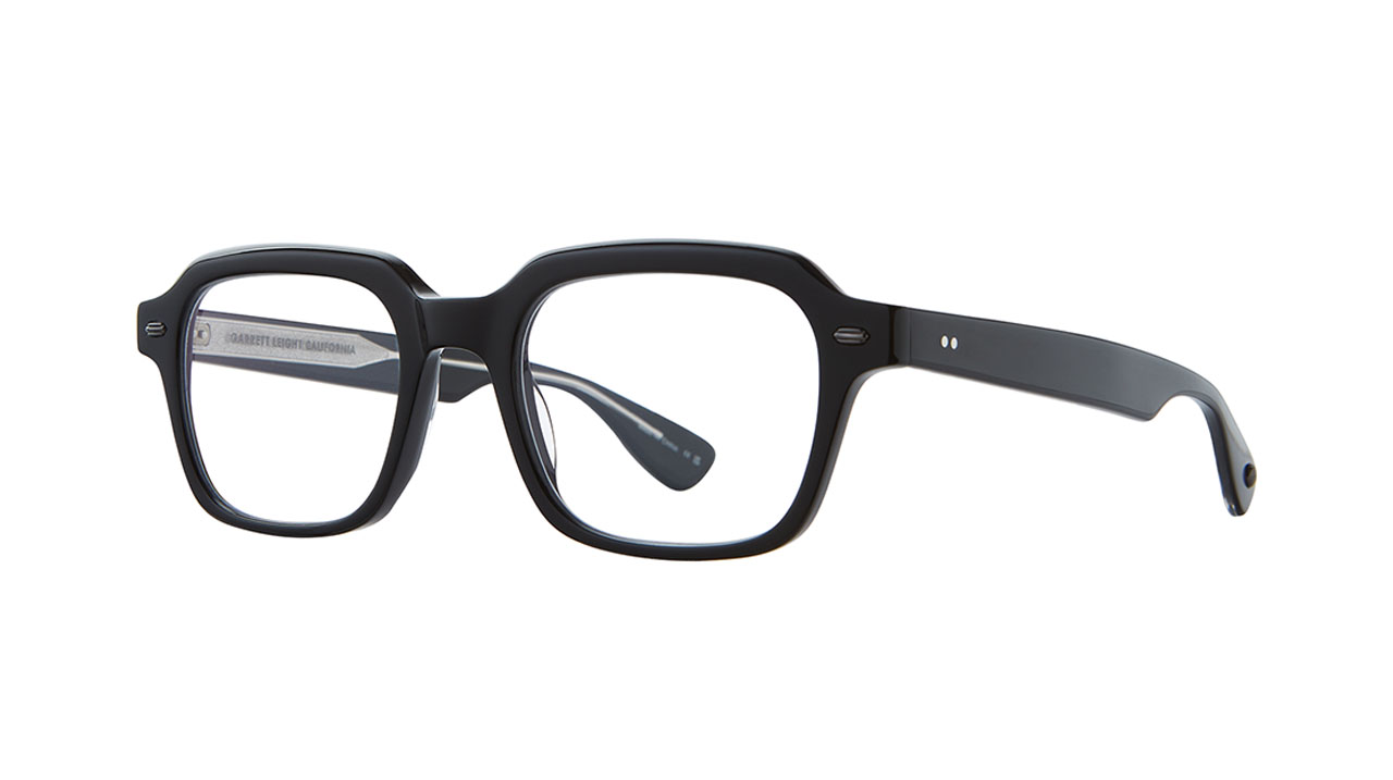 Paire de lunettes de vue Garrett-leight Og freddy p couleur noir - Côté à angle - Doyle