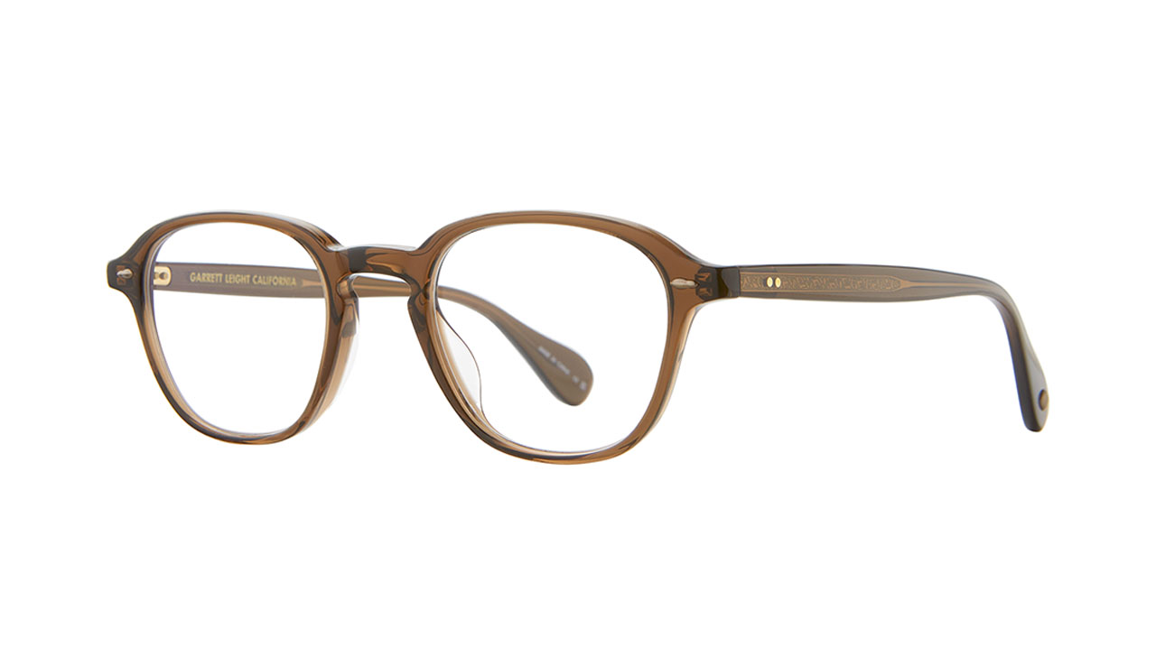 Paire de lunettes de vue Garrett-leight Gilbert couleur brun - Côté à angle - Doyle
