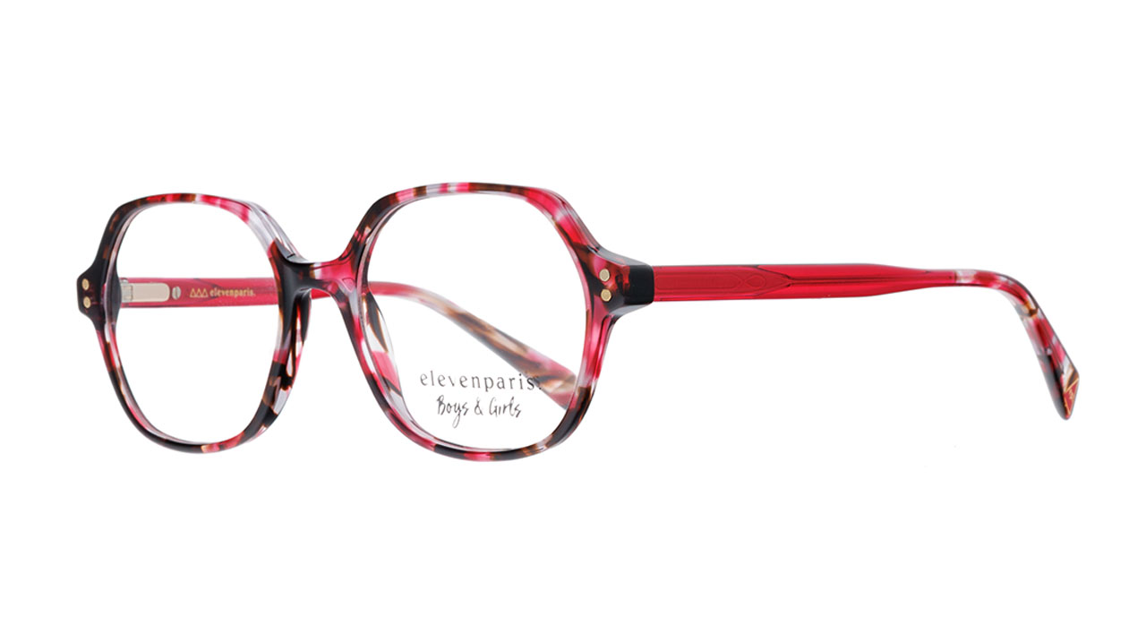 Paire de lunettes de vue Elevenparis-boys-girls Elaa120 couleur rose - Côté à angle - Doyle
