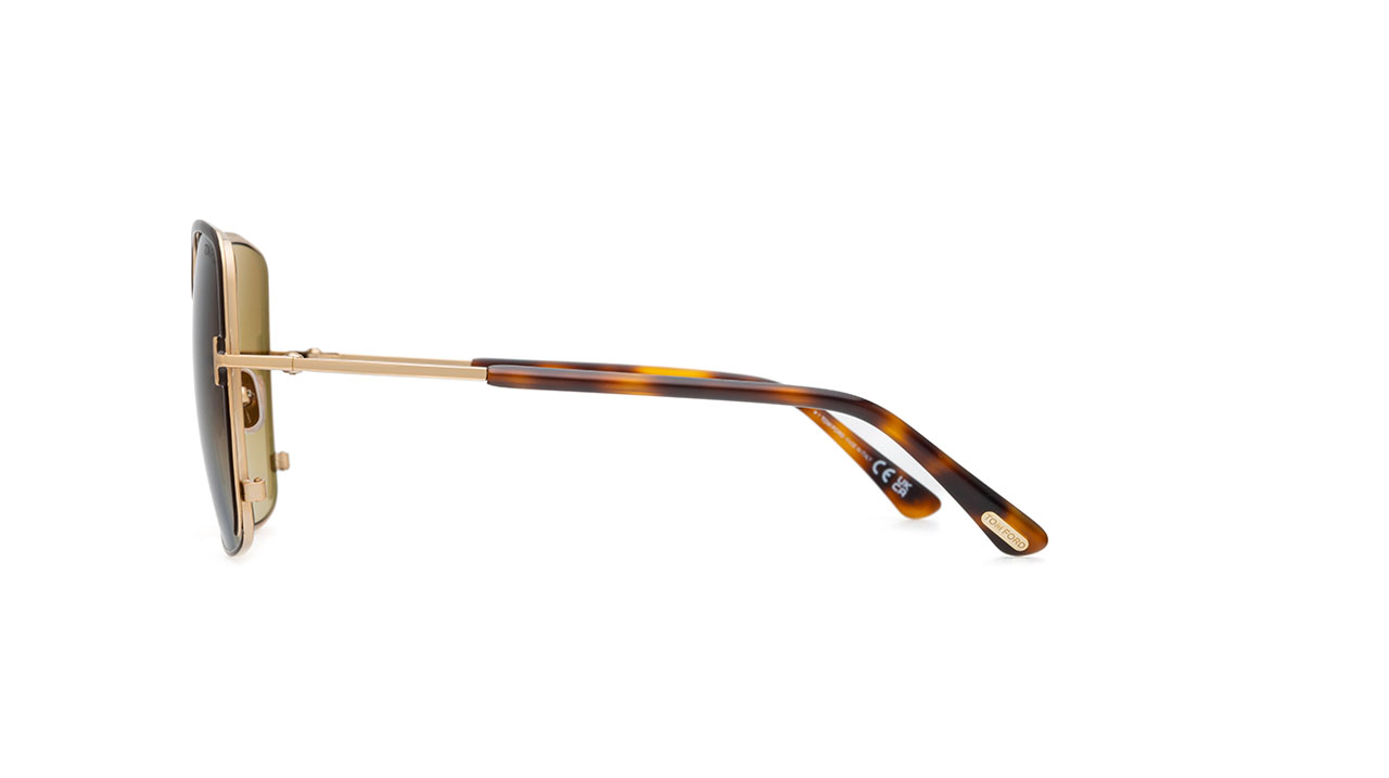 Paire de lunettes de soleil Tom-ford Tf1006 /s couleur brun - Côté droit - Doyle