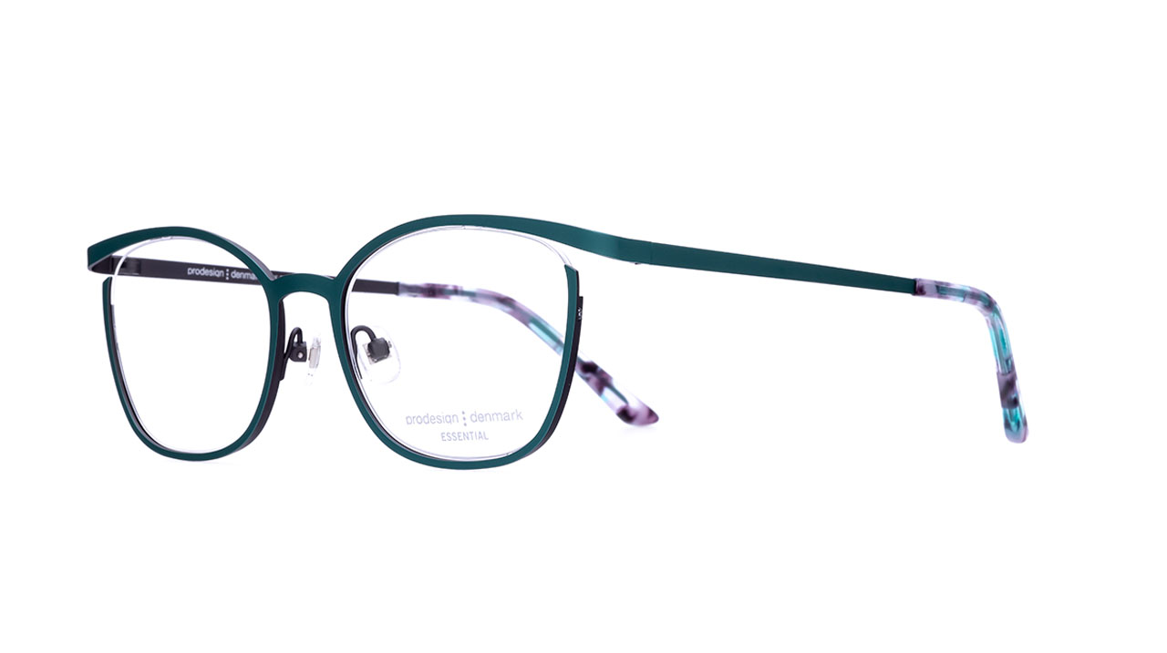 Paire de lunettes de vue Prodesign 3179 couleur vert - Côté à angle - Doyle
