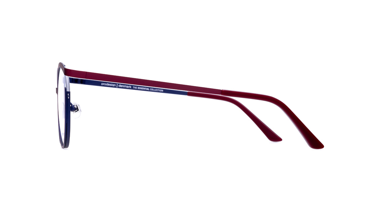 Paire de lunettes de vue Prodesign Flow 1 couleur rouge - Côté droit - Doyle