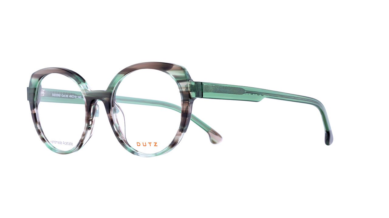 Paire de lunettes de vue Dutz Dz2292 couleur vert - Côté droit - Doyle