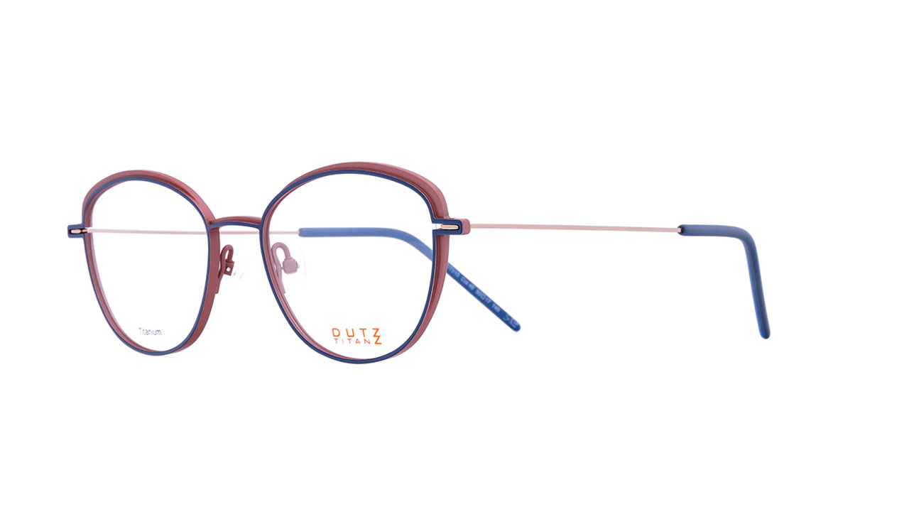 Paire de lunettes de vue Dutz Dt015 couleur bleu - Côté à angle - Doyle
