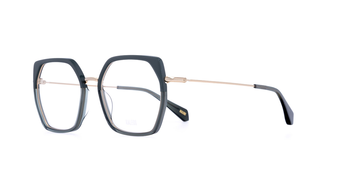 Paire de lunettes de vue Kaleos Barber couleur noir - Côté à angle - Doyle
