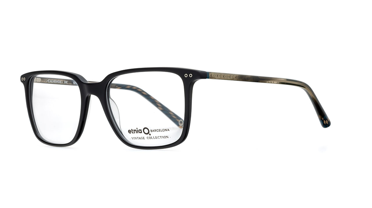 Paire de lunettes de vue Etnia-vintage Calonge couleur noir - Côté à angle - Doyle