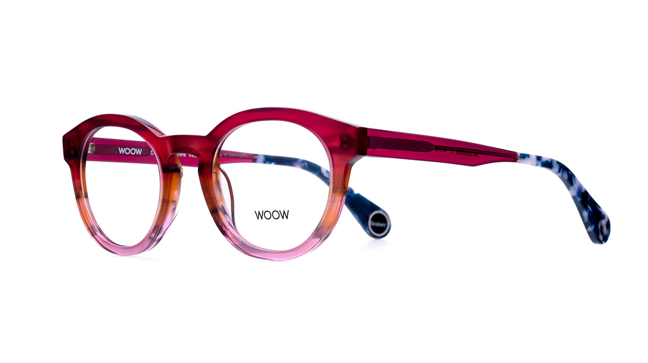 Paire de lunettes de vue Woow No brainer 1 couleur rouge - Côté à angle - Doyle