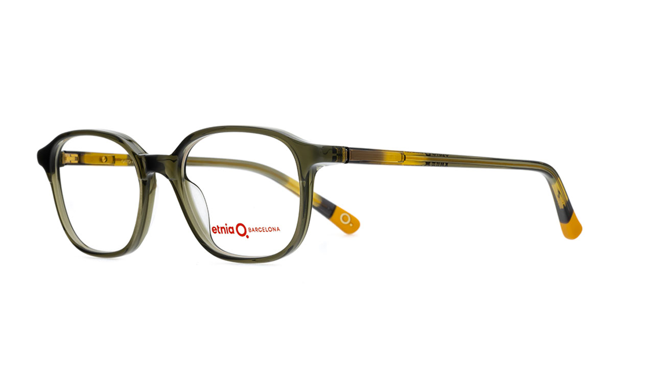 Paire de lunettes de vue Etnia-barcelona Otto couleur kaki satin - Côté à angle - Doyle