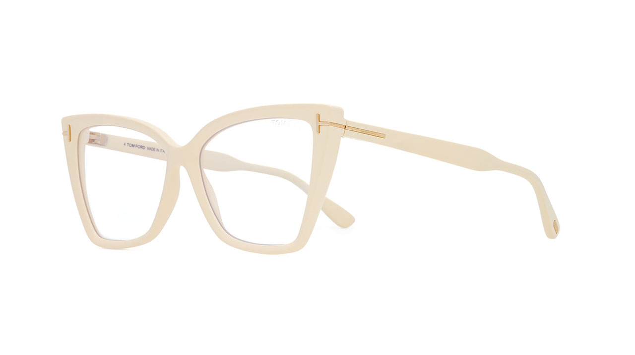 Paire de lunettes de vue Tom-ford Tf5844-b couleur sable - Côté à angle - Doyle