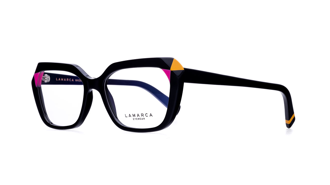 Paire de lunettes de vue Lamarca Fusioni 122 couleur noir - Côté à angle - Doyle